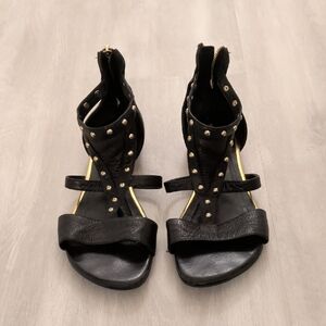 Black Studded Women's Sandals